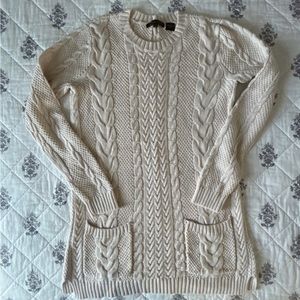 Jeanne Pierre Cream cable knit sweater
